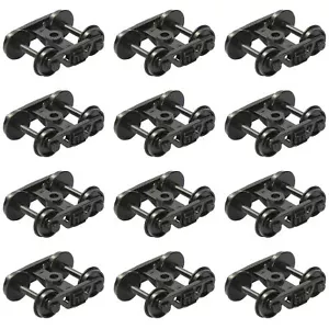 12pcs HO Scale 1:87 Roller Bearing Truck 36" Plastic Wheels 3-Spring Bogie - Picture 1 of 5