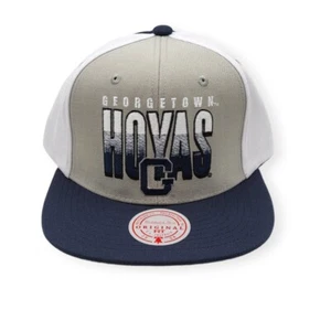 Mitchell & Ness Georgetown Hoyas Billboard 2 Grey/Blue Adjustable Snapback Hat - Picture 1 of 6