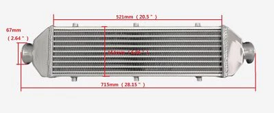 67mm 2.64" Inlet/Outlet Universal Aluminum Turbo Intercooler SIZE: 711*190*71mm - image 1 of 4