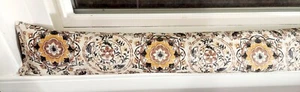Door Draft Stopper, Cedar Filled, Draft Stopper, floral, medallion - Picture 1 of 2