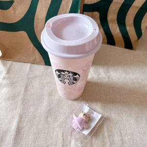 Starbucks Japan limited Sakura 2023 Cherry Blossoms Reusable Cup Lid Bearista - Picture 1 of 5