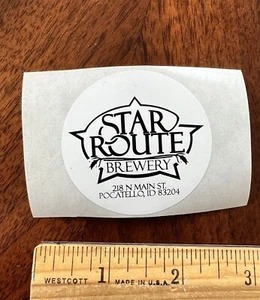 Star Route Brewery Beer Sticker Pocatello Idaho Brewing Decal Water Bottle - Picture 1 of 1