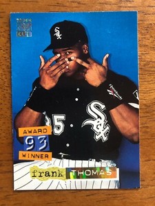 1994 Stadium Club FRANK THOMAS "The Middle Finger" Golden Rainbow Real Card #285