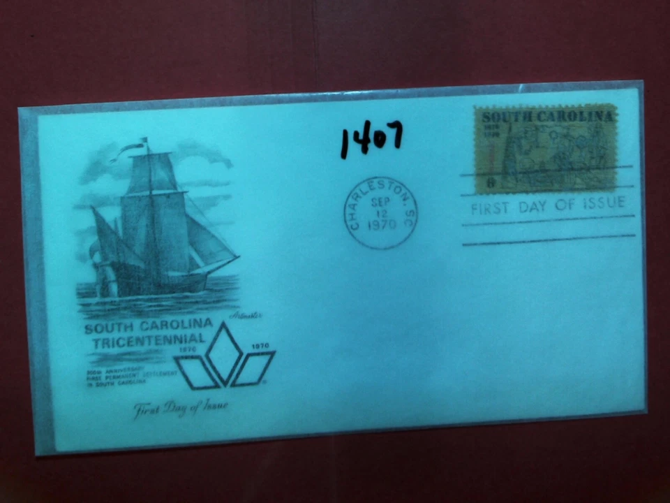 U. S. Stamp FDC # 1407 - South Carolina   - ArtMaster cachet - comb.  shipping - Image 1 of 1