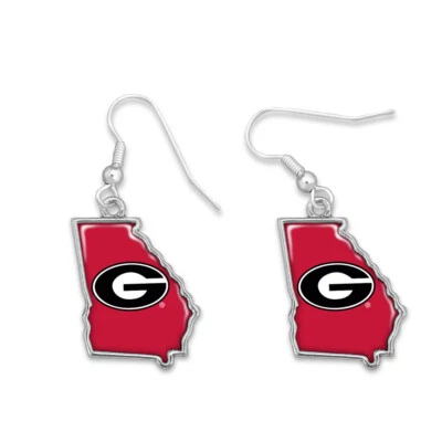 43354 Pendientes From the Heart Georgia State of Mine Logo Foto 1 de 2