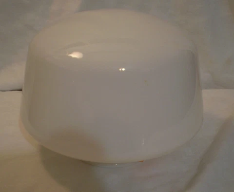 Vintage School house Light Shade Globe White 3 ½ Fitter #3 Cover