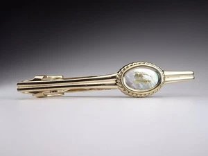 Burberry Tie Clasps Bar Necktie Clamp Multicolor Shell Knight Men's Jewelry - Picture 1 of 10