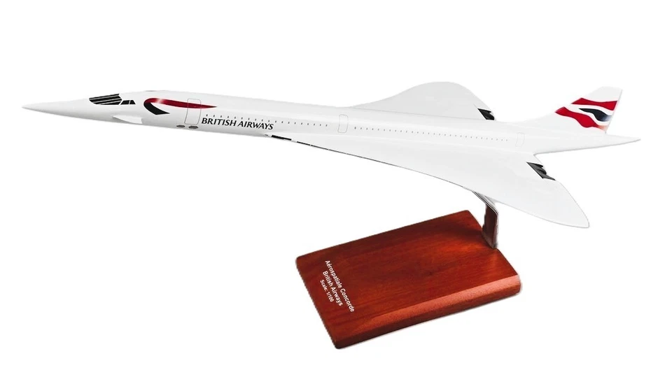 Avión British Airways Aérospatiale BAC Concorde Union Jac Escritorio 1/100 Modelo SC Foto 1 de 4