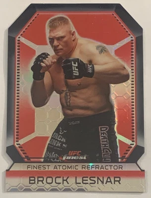 2011 Finest UFC Brock Lesnar Atomic Ruby Octo-Fractor SP /88 Rare Refractor - Image 1 of 2