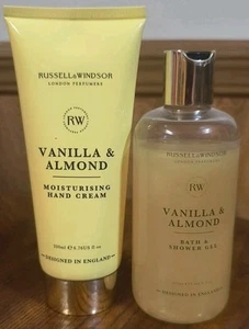 2Pack RUSSELL & WINDSOR ~ Vanilla & Almond Hand Cream And Showel Gel Read Detail - Picture 1 of 4