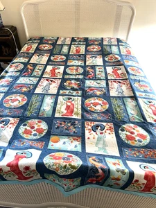 LOVELY VINTAGE REVERSIBLE QUILT - Picture 1 of 16