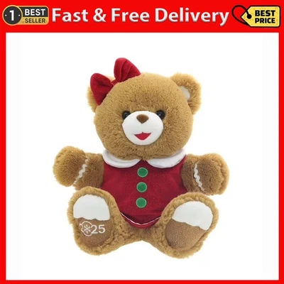 DANDEE INTERNATIONAL LLC New Gingerbread Girl 2025 Teddy Bear Christmas Plush, Brown, 15, by Holiday Time