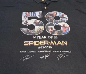Year Of Spider-Man Poloshirt Herren 2XL Schwarz 58 Jahre 1962-2020 Tom Andrew Tobey - Bild 1 von 5