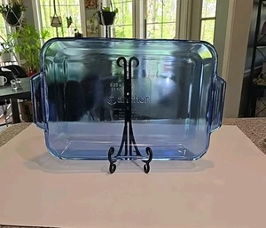 3 Qt Anchor Hocking Cobalt Blue Glass Baking Casserole Dish 9.25” x 13.25” - Picture 1 of 5