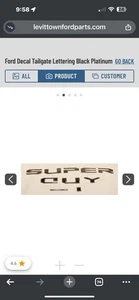 2018-2022 Ford F350 Tailgate Emblem Black Platinum - Picture 1 of 1