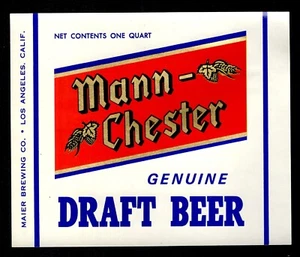 Mann-Chester Draft Beer Bottle Label Lot of 5 - Picture 1 of 1