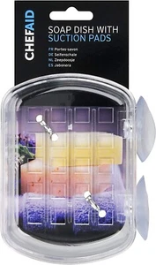Chef Aid Kunststoff Seifenschale mit Saugunterlage Bad Dusche Fliese Caddy Ständer - Bild 1 von 1