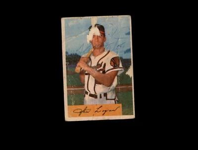 1954 Bowman 80A Johnny Logan 106 Runs POOR #D992697 - Image 1 of 2