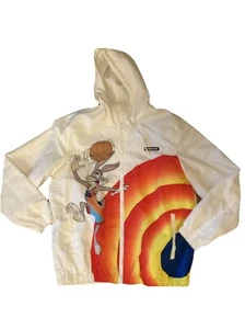 Mens Members Only Space Jam A New Legacy White Looney Tunes ZipUp Jacket Size L - Picture 1 of 3