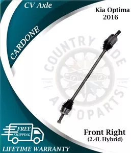 Cardone OEM Front Right CV Axle For 2016 Kia Optima 2.4L Hybrid Lifetime Warran. - Picture 1 of 8