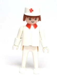 Playmobil Figure Vintage Hospital Medic Orderly Paramedic White Hands 050 3237x - Picture 1 of 1