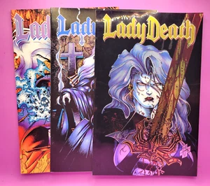 Lady Death #1 2 3 en estado bastante bueno/casi nuevo 1994 envío combinado BX97 I25 - Imagen 1 de 7