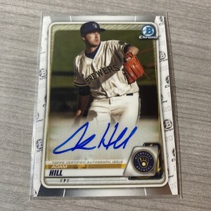 ADAM HILL 2020 Bowman Chrome Baseball Prospect On Care Auto #CPA-AHI Brewers