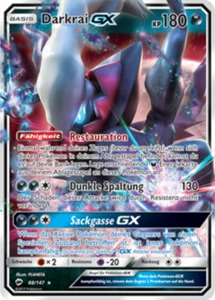 Darkrai GX 88/147 Nacht in Flammen Pokémon Sammelkarte Deutsch - Bild 1 von 2