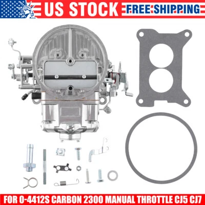 Replace 0-4412S Carburetor Fits 2300 500 CFM 2 Barrel Manual Choke CJ5 CJ7 F100 - Image 1 of 4