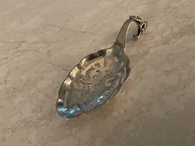 ANTIGUA CUCHARA COCTELERA DE AZÚCAR HOLANDESA PLATA circa 1884 .833 plata rara Foto 1 de 4