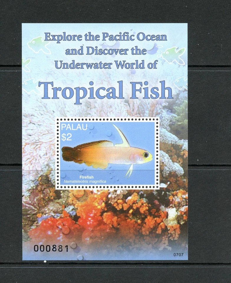 R0459 Palau 2007 peces y marinos hoja MNH Foto 1 de 1