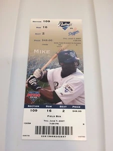San Diego Padres vs LA Dodgers Ticket Stub  June 7, 2007 Mike Cameron - Picture 1 of 2