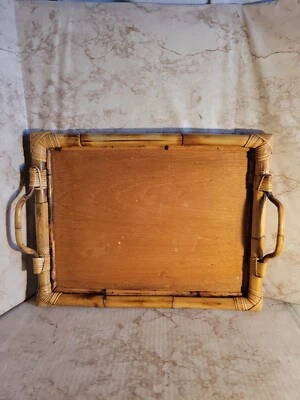 Servir bambú para juego de té y sake 18,5" X 14" hecho a mano. Inspirado en Asia  Foto 1 de 4