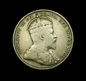  Canada - 25 cents 1910  - VF , Edward VII