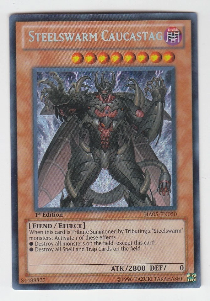 YU-GI-OH Steelswarm Caucastag Secret rare englisch HA05-EN Stahlschar Caucastag - Bild 1 von 1