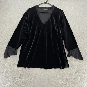 Impressions Top Womens 1X Whimsigoth Feminine Ruffle Sleeve Y2K Witchy Goth - Picture 1 of 13