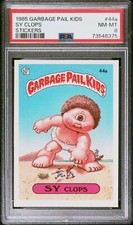 Sy Clops Glossy 1985 Garbage Pail Kids- Original Series 2 44a PSA 8