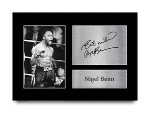 Nigel Benn Signed Printed Autograph A4 Photo Boxing Gift for Fans & Collectors - Picture 1 of 17