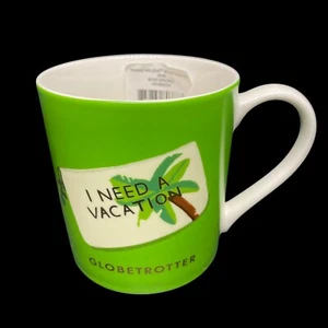 Kate Spade Lenox Mug Things We Love GLOBETROTTER Vacation Essentialist Green - Picture 1 of 8