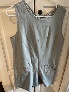 Junk Food Disney Women's SIZE SMALL Romper Gray-Blue Mickey Mouse Embroidery - Picture 1 of 5