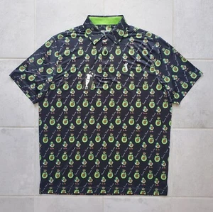 Grunk Dolfer Herren Medium Polo Golf Kurzarm Sonora Farms Avocado Print weich - Bild 1 von 6