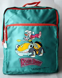 RARE VINTAGE 1987 WHO FRAMED ROGER RABBIT BENNY 12.5" SCHOOL BAG BACKPACK NEW ! - Picture 1 of 9