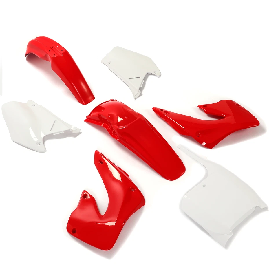 Juego de 7 piezas de carenado de carrocería completo de plástico rojo para HONDA CR125R CR250R 2000-2001 Foto 1 de 4