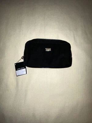 Bolsa de cosméticos de maquillaje negra Giorgio Armani Parfums, bolsa de artículos de tocador de viaje ¡NUEVA! Foto 1 de 4