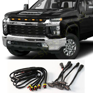 For Chevrolet Silverado 3500 HD 2020-21 Raptor Style Front Grille LED Lights 5x