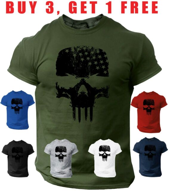 The Punisher TShirt de Crânio Masculino - Venca - MKP000320707