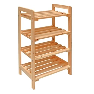 Holzregal Kellerregal Lagerregal Universalregal Regal mit 4 Böden 45x33x79cm - Bild 1 von 5