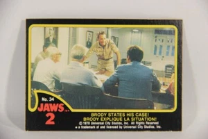 Jaws 2 - 1978 Trading Card #34 Brody States His Case FR-ENG Can OPC L016542 - Picture 1 of 2