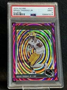 2024 Score Brian Thomas Jr Ellipse Rookie /299 PSA 9 - Picture 1 of 3