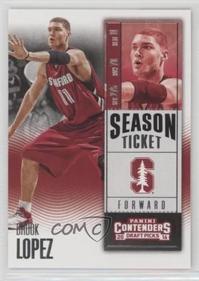 Boleto de temporada 2016-17 Panini Contenders selecciones del draft Brook Lopez #12 f1z Foto 1 de 3